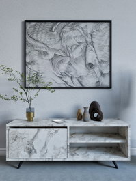 Hanah Home Mueble de televisión Maku - Ephesus Marble